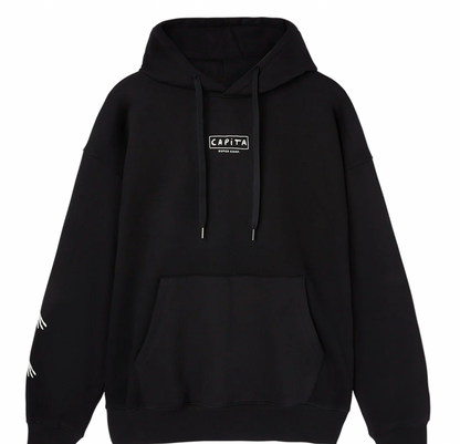 Capita Longo Hoodie Black White
