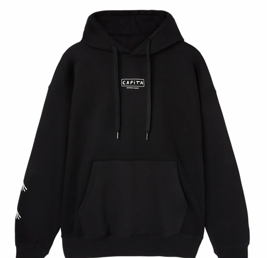 Capita Longo Hoodie Black White