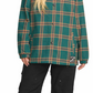 VOLCOM WOMENS INSULATED RIDING FLANNEL JACKET ATLANTIC DEEP 2026