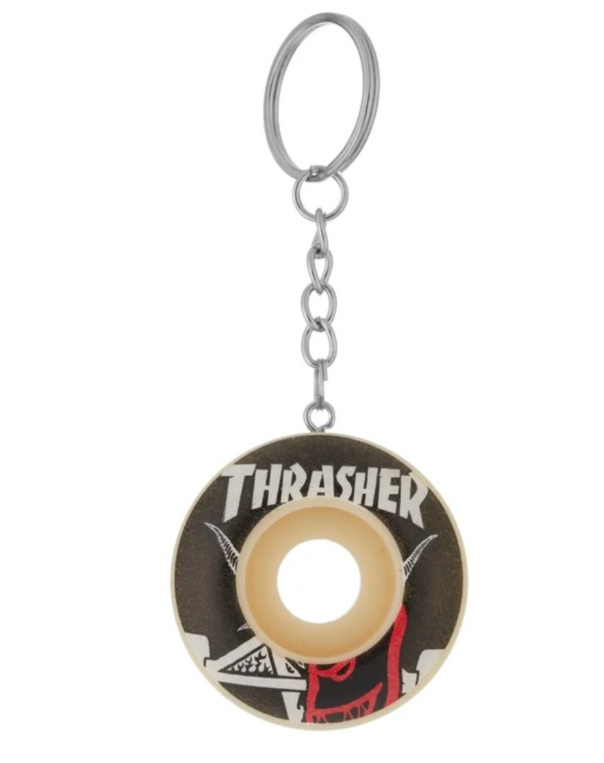 SPITFIRE X THRASHER WHEEL KEYCHAIN NATURAL
