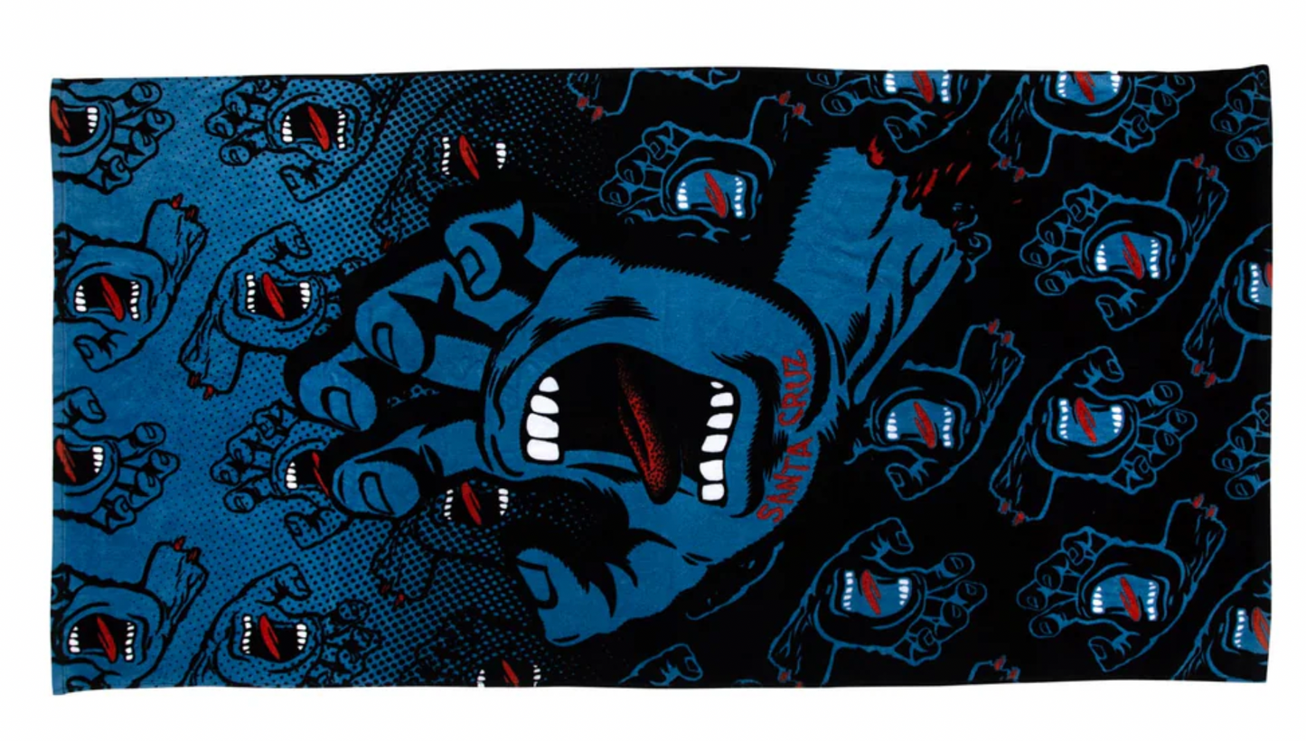 Screaming Hand Santa Cruz Towel - Screaming All Over