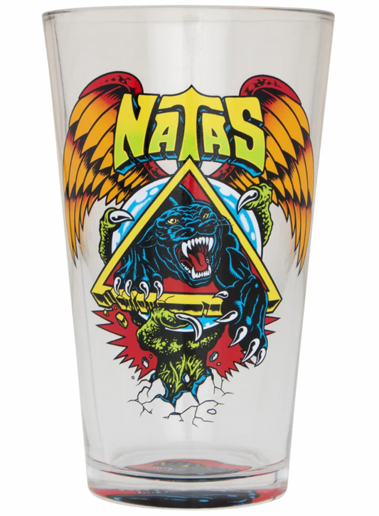 Santa Cruz Skateboards Natas Panther 16oz Pint Glass - Black / Green