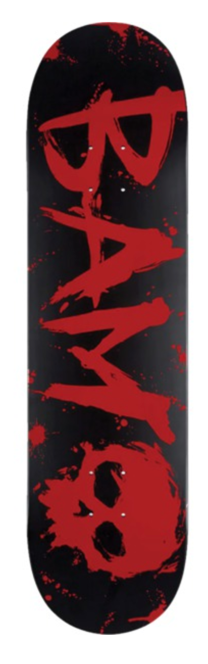 Zero Skateboards Bam Margera Blood Text Skateboard Deck