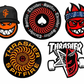 Spitfire Thrasher Sticker Pack Black White 5pack