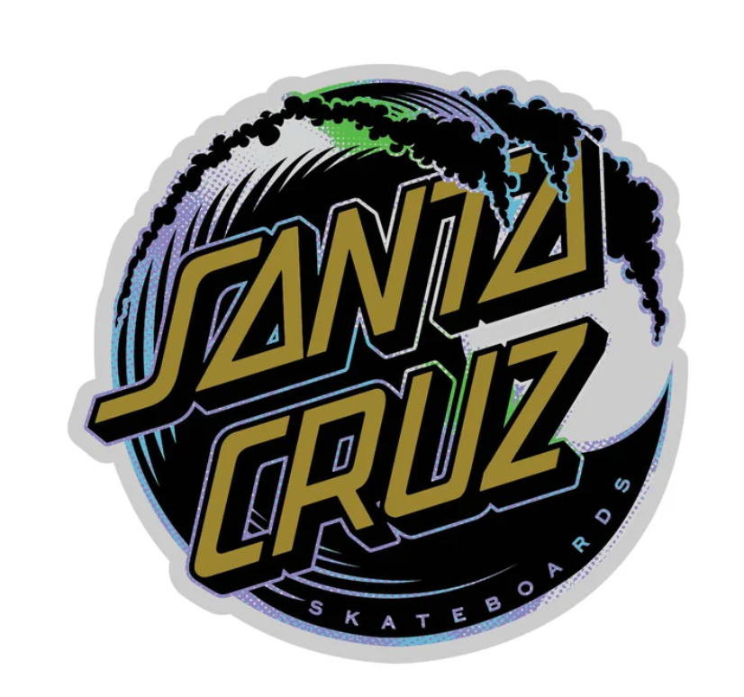 Holo Wave Dot 3.5in Santa Cruz Sticker