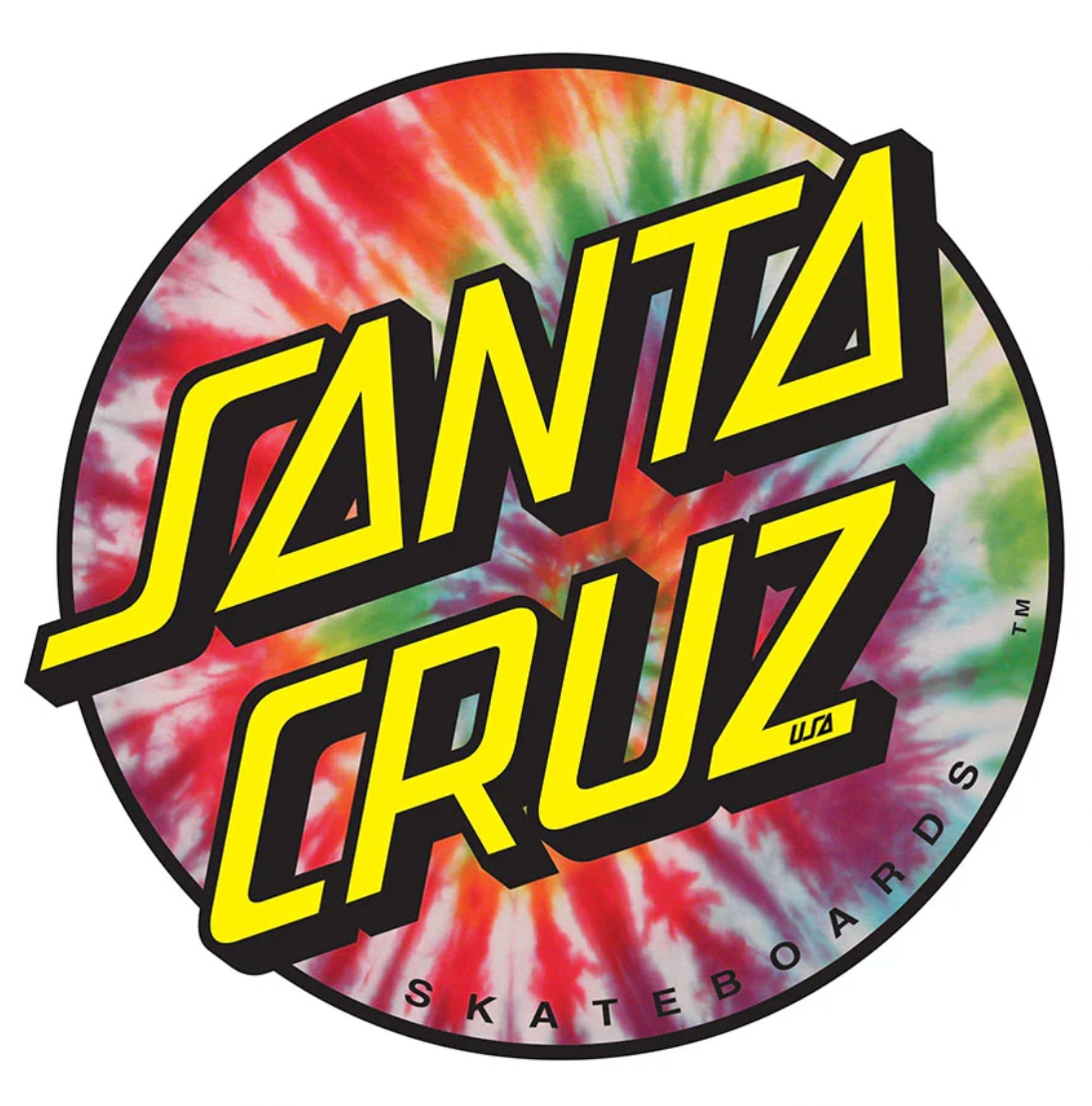 Santa Curz Skateboards Tie Dye Dot 3in Santa Cruz Stickers