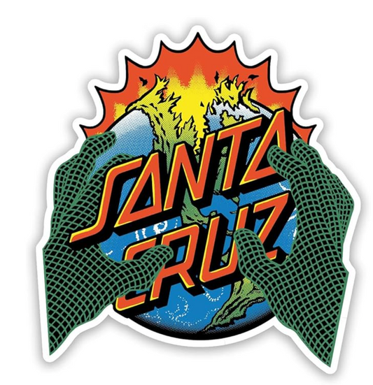 Santa Cruz Skateboards Kendall End Of The Dot 3.75in Santa Cruz Sticker