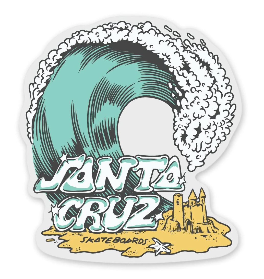 SANTA CRUZ ON SHORE WAVE STICKER