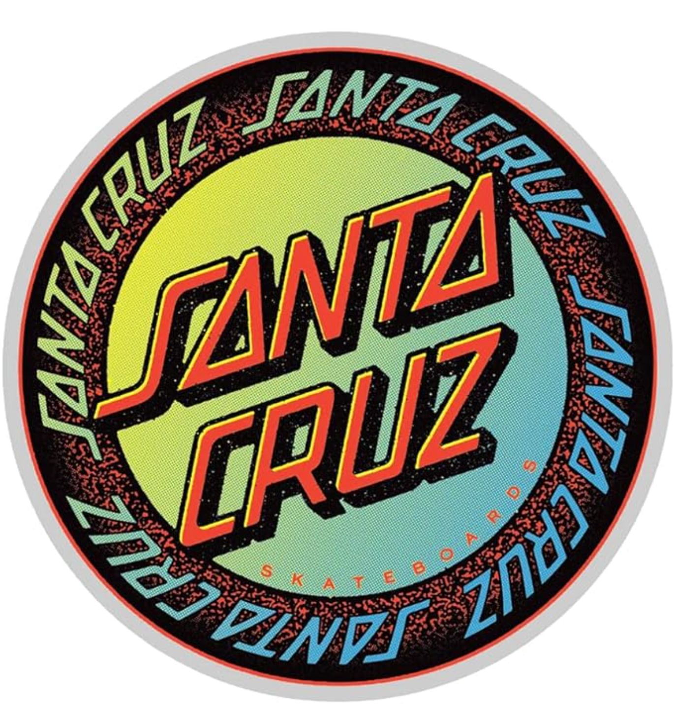 Santa Cruz Loud Ringed Dot 4 inch Santa Cruz Sticker