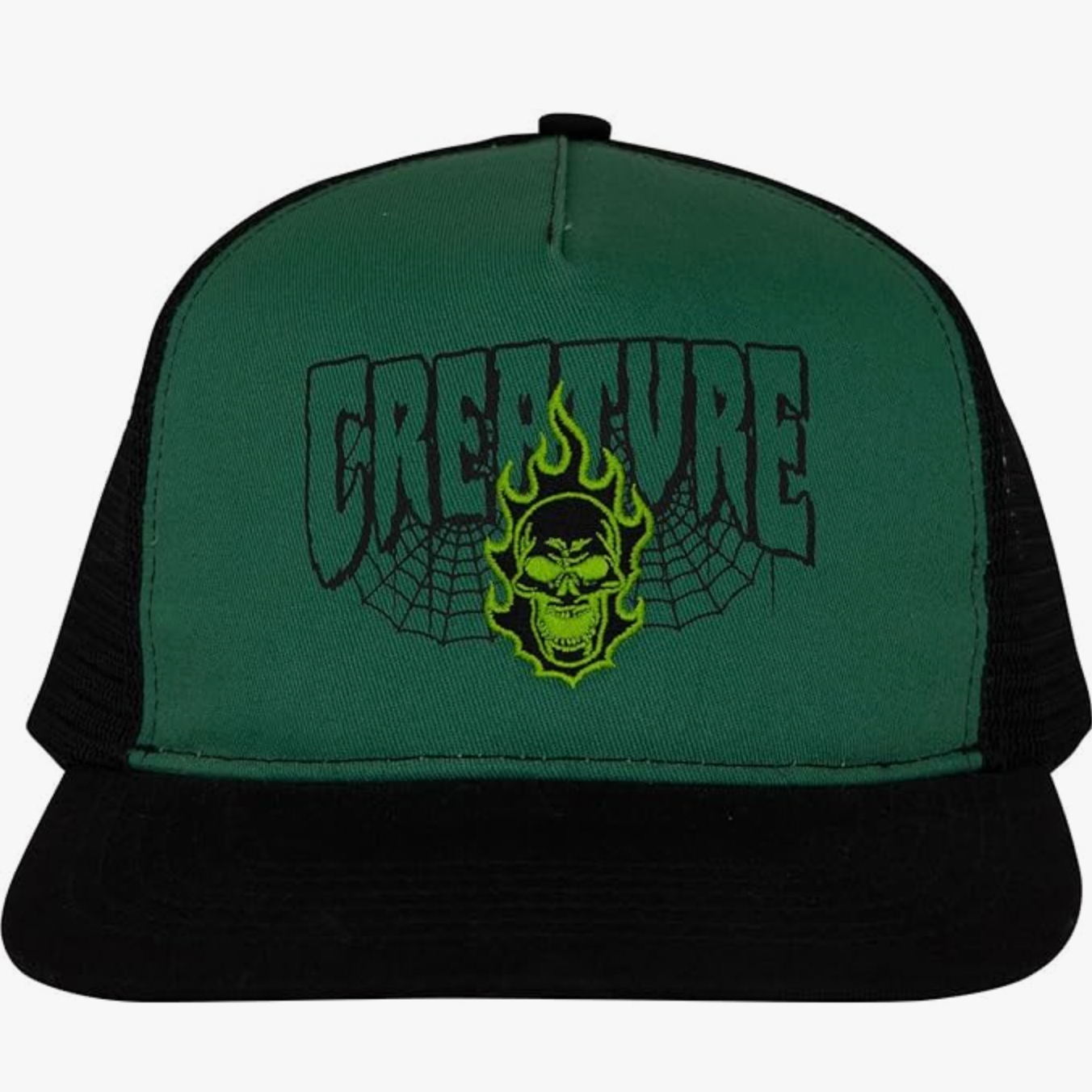 CREATURE Skateboards Hat Bonehead 2 Relic Mesh Trucker Green