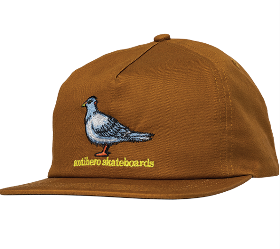Anti-Hero Lil Pigeon Snapback Hat Brown/Yellow