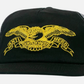 Anti-Hero Basic Eagle Snapback Hat Black/Charcoal/Yellow