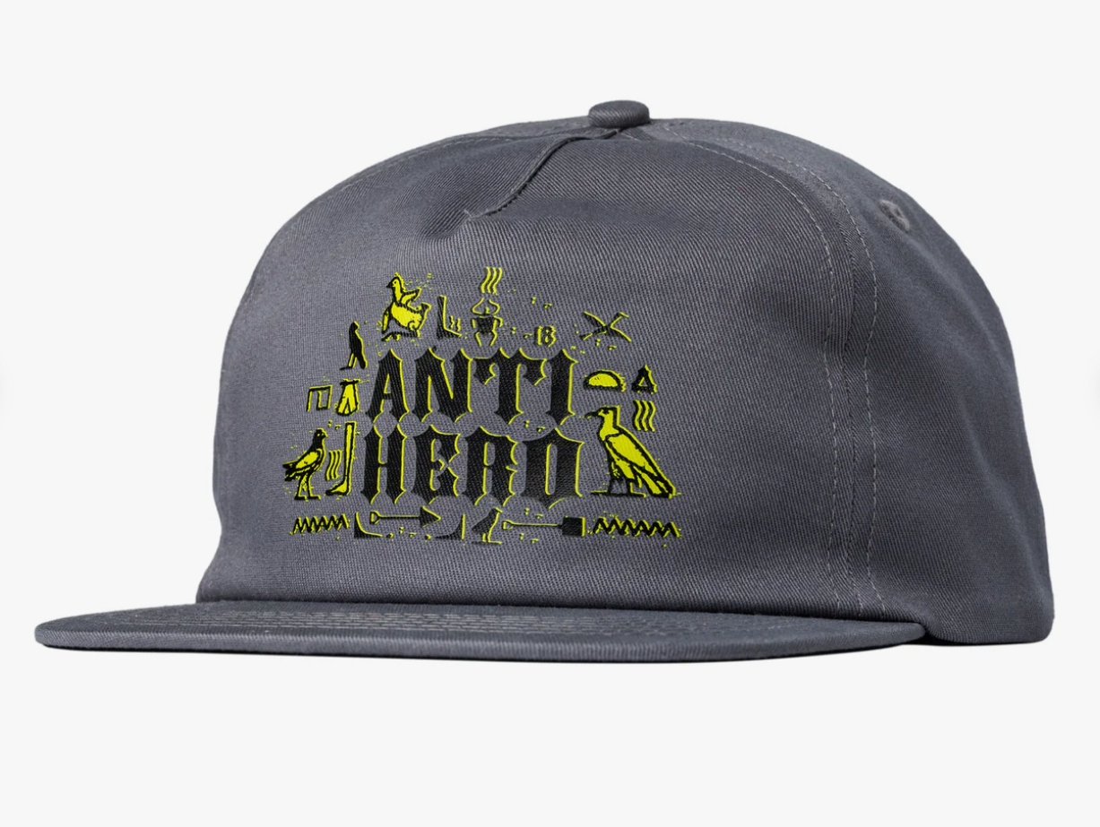 Anti-Hero Hieroglyphics Snapback Hat Charcoal