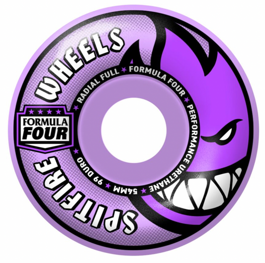 SPITFIRE FORMULA FOUR RADIAL FULL PURPLE 54MM 99D (Set of 4)