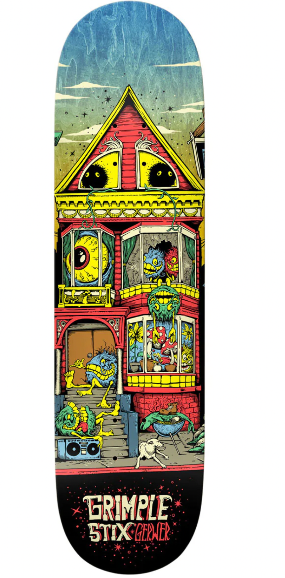 GERWER GRIMPLE STIX VICTORIANS SKATEBOARD DECK 8.25