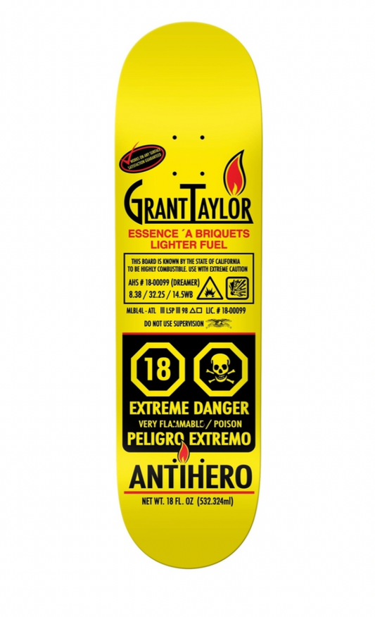 ANTI-HERO TAYLOR FUELED UP DECK 8.38 SKATEBOARD DECK
