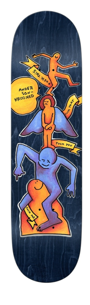 KROOKED MANDERSON STACK DECK 8.38 SKATEBOARD DECKS