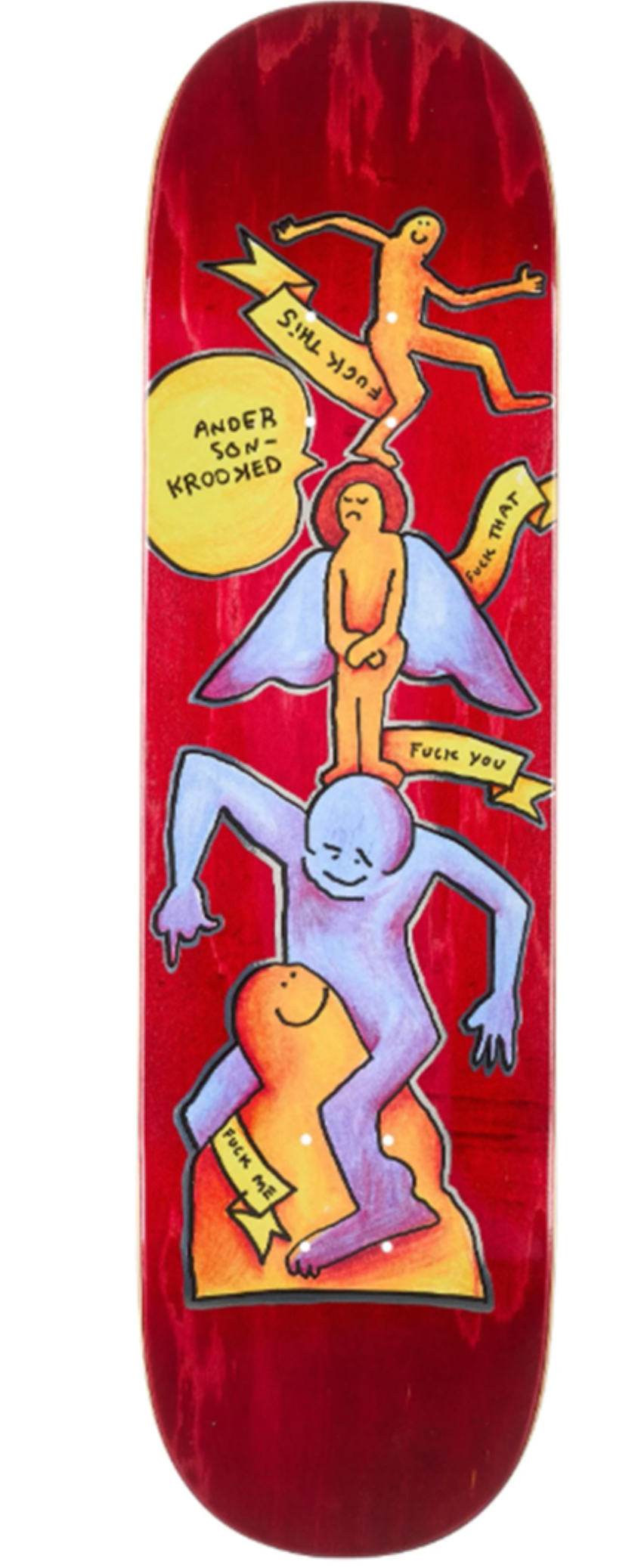 KROOKED MANDERSON STACK DECK 8.38 SKATEBOARD DECKS