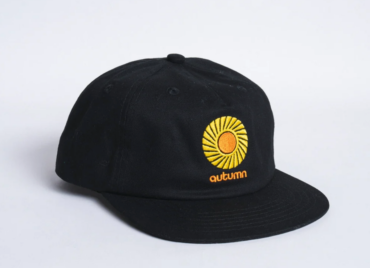 AUTUMNHEADWEAR  TWILL FIVE PANEL SNAPBACK - BLACK