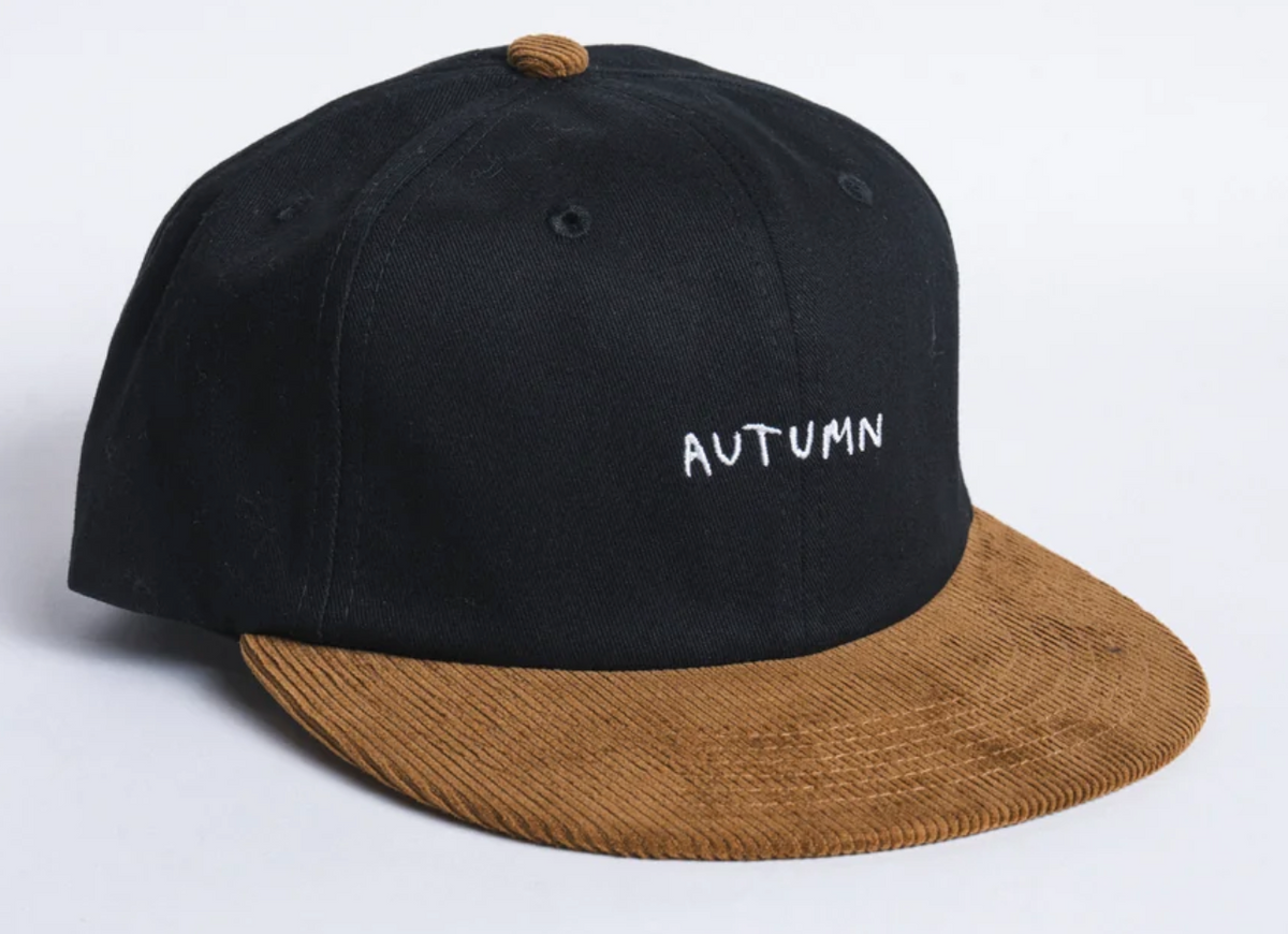 AUTUMNHEADWEAR  MIXED SIX PANEL SNAPBACK - BLACK