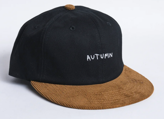 AUTUMNHEADWEAR  MIXED SIX PANEL SNAPBACK - BLACK