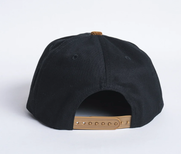 AUTUMNHEADWEAR  MIXED SIX PANEL SNAPBACK - BLACK