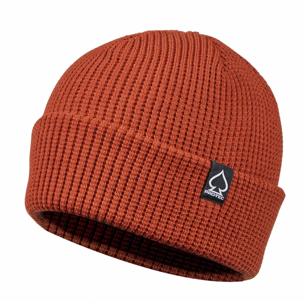 PRO-TEC PATCH CUFF SNOW BEANIE - BURNT ORANGE
