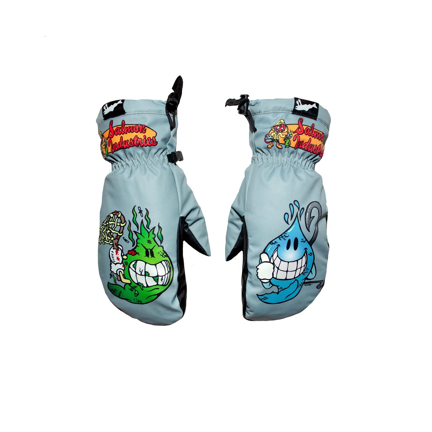 Team Mitt - Salmon Industries Grey Snowboard Mittens 2025