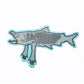Salmon Arms Salmon Logo Snowboarding Sticker 4"