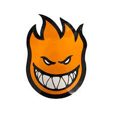 Spitfire Bighead Orange Sticker 2.25"x3" inch