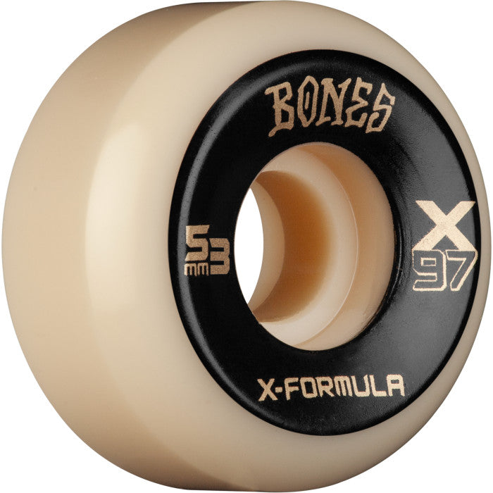 BONES WHEELS X-FORMULA SKATEBOARD WHEELS X-NINETY-SEVEN 53MM V5 SIDECUT 97A 4PK