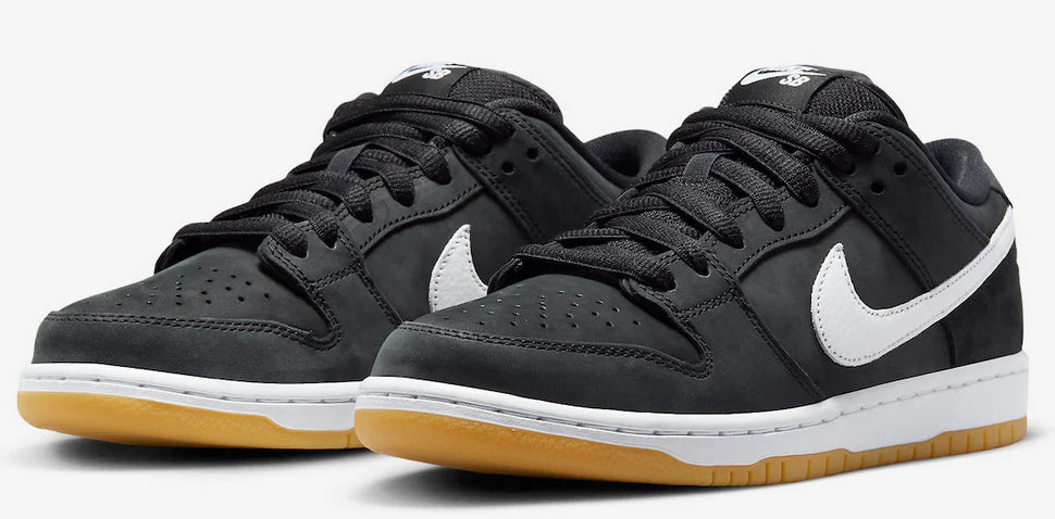 Nike SB Dunk Low Pro Black/White Gum Skateboarding Shoes