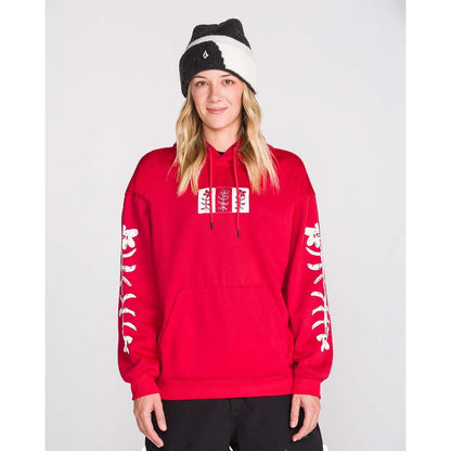 Volcom Essential Hydro Hoodie - Women's Bright Cherry