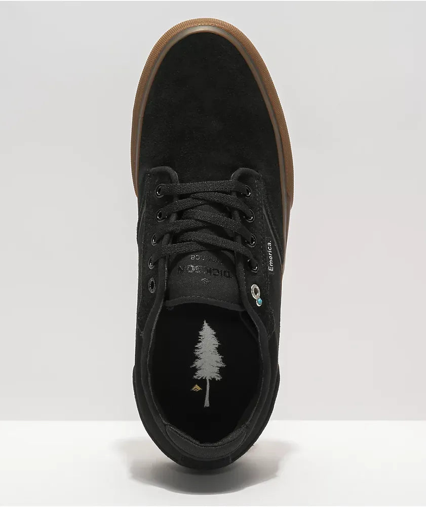 Emerica Dickson Black & Gum Skate Shoes