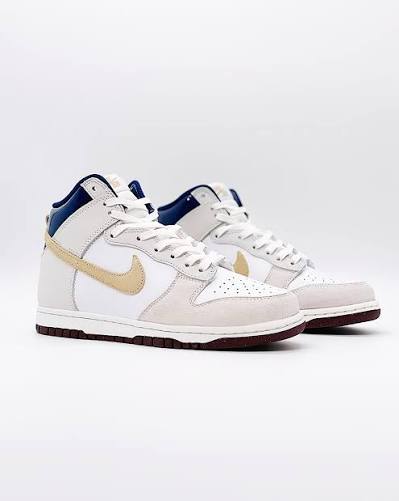 Beyond Store x Nike SB Dunk High Pro  White/Ivory/Sand Dune/Blue Void/Dark Team Red