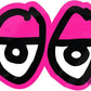 Krooked Skateboards Eyes Die Cut Sticker Small 3" Assorted Colors