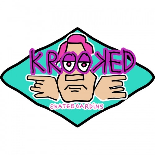 Krooked Arketype Sticker - Medium Assorted Colors Teel 6.5"x4.25"inch