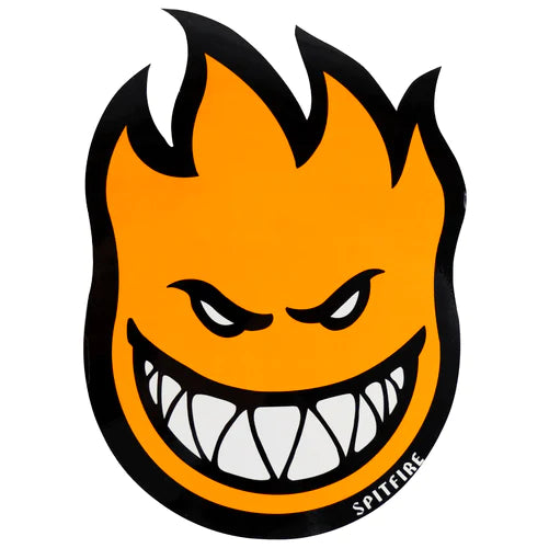 Spitfire Bighead Sticker Orange 12"x8"inch