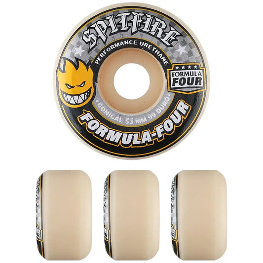 Spitfire Formula Four Wheels 99 Duro Conical Yellow and Black