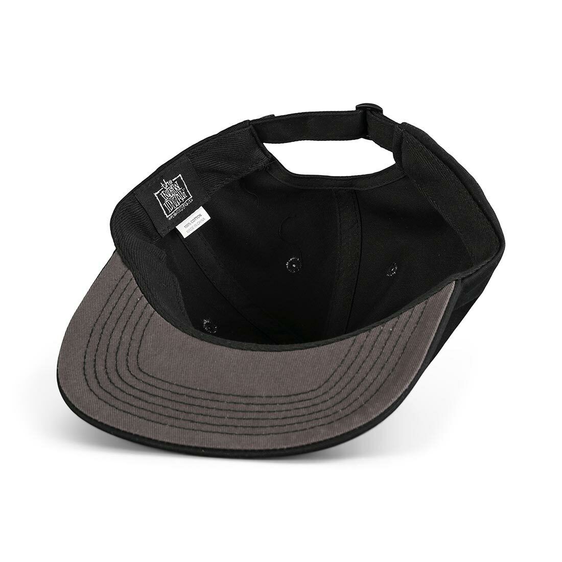 New Deal Skateboards ND Unstructured 6 Panel Strapback Cap - Black