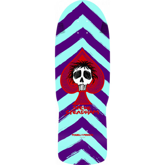 Powell Peralta Steve Steadham Spade Reissue Deck Purple Aqua 10"