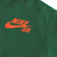 Nike SB Icon Logo Green Bright Orange Pullover LS Hoodie Skateboarding