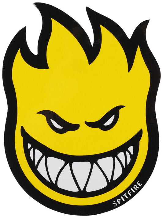 Spitfire Bighead Sticker Yellow 12"x8" inch