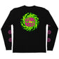Santa Cruz SLIME BALLS SB LOGO LONG SLEEVE Skateboard T Shirt BLACK