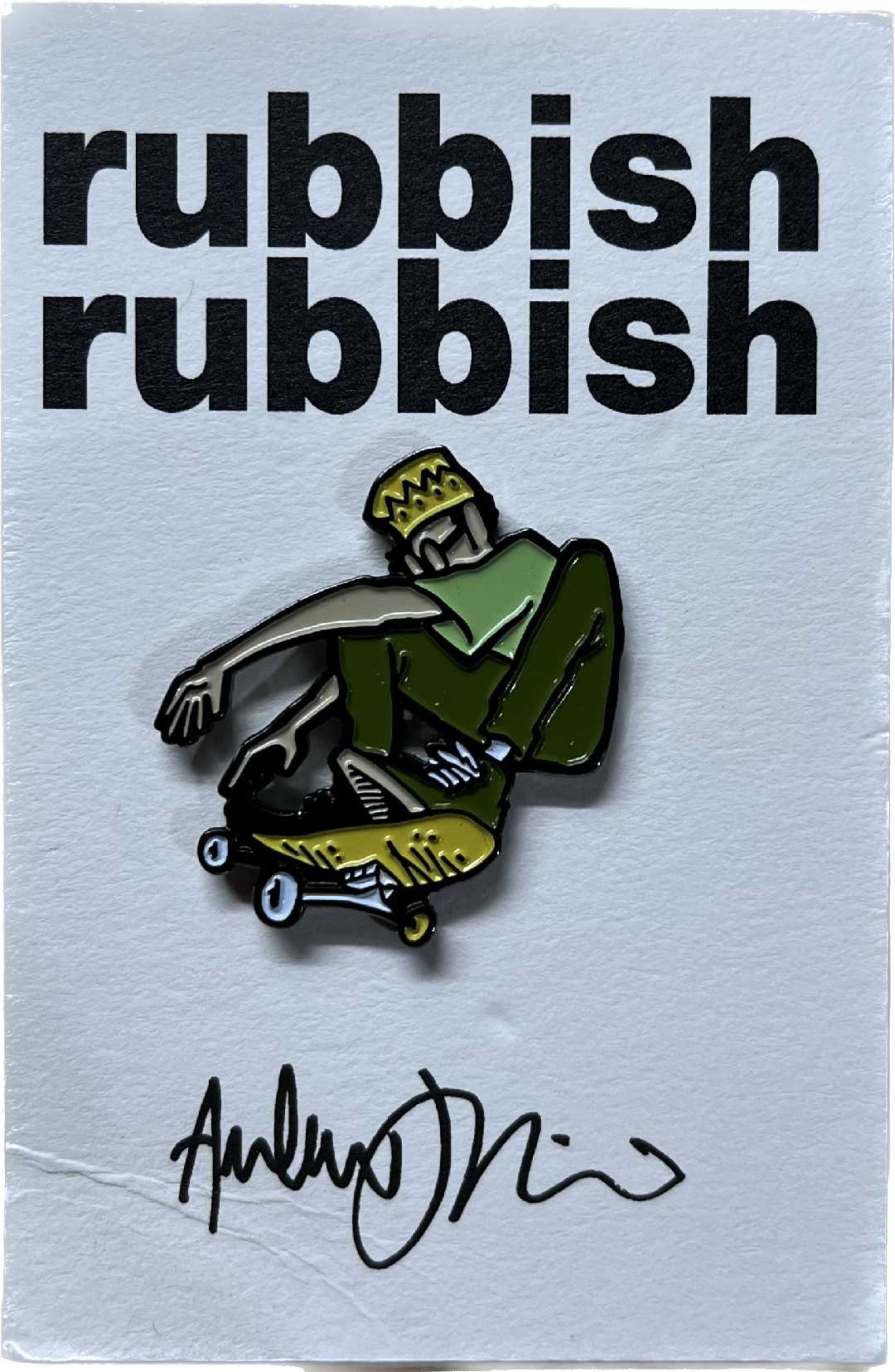 Rubbish Rubbish Andy Jenkins Wrench Pilot Lapel Pin Assorted Colors