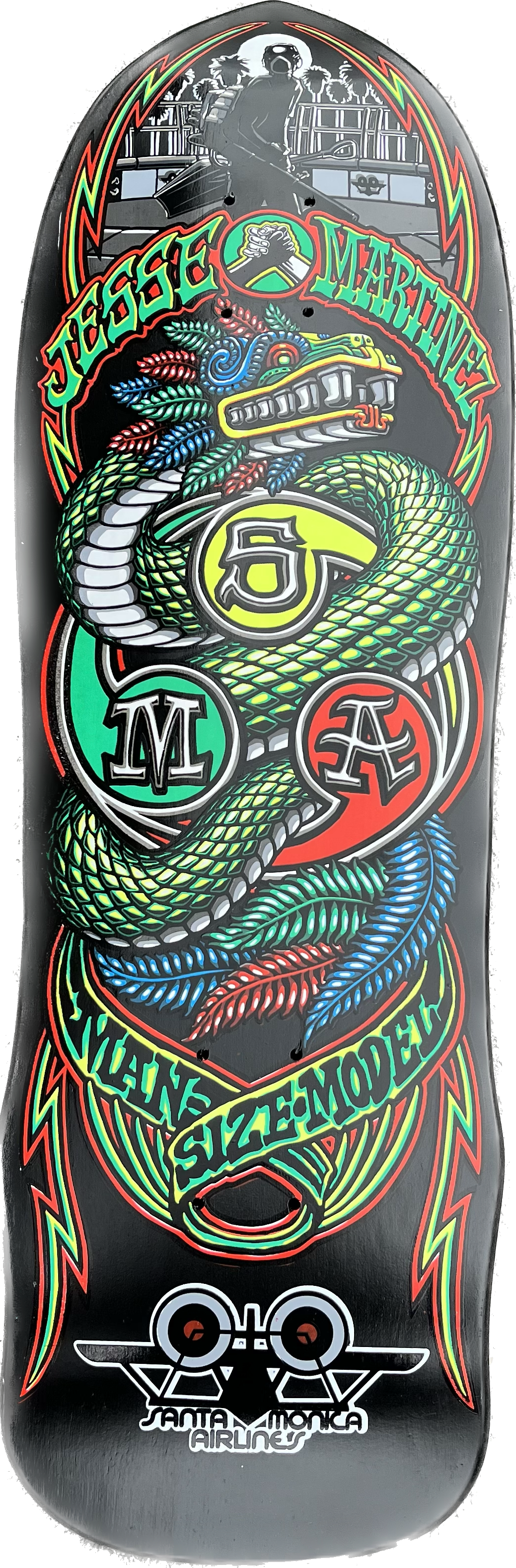 Santa Monica Airlines Jesse Martinez Man Size Model Reissue Deck Art by Marc McKee