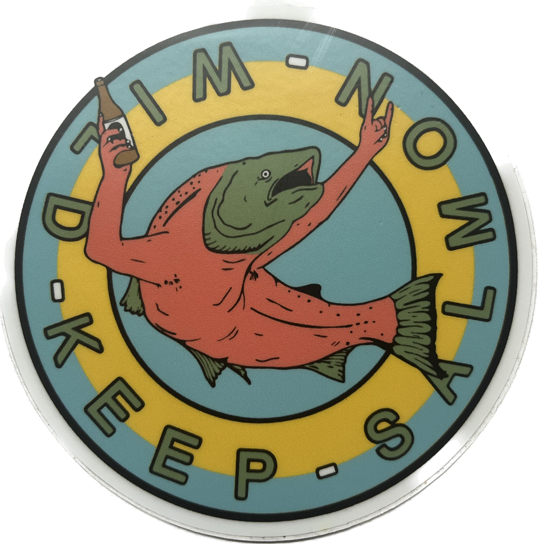 Salmon Arms Keep Salmon Wild 4" Circle Snowboard Sticker
