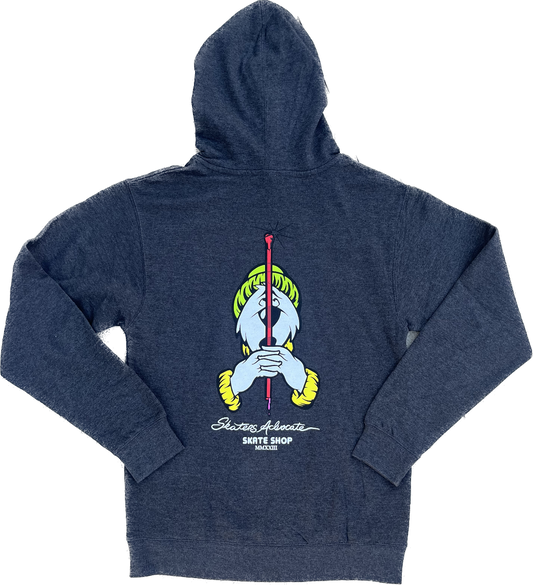 Skaters Advocate Slurpee Bear and Straw Powell Peralta Spoof Hooded Sweatshirt  Ash Grey