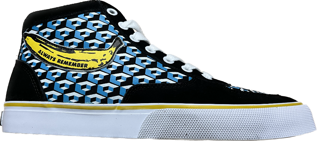 Consolidated Skateboards X Skaters Advocate Cube Skateboarding Shoe Blue, Black, White