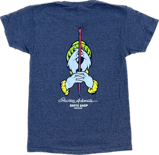 Skaters Advocate Slurpee Bear and Straw Powell Peralta Spoof T-Shirt  Ash Grey